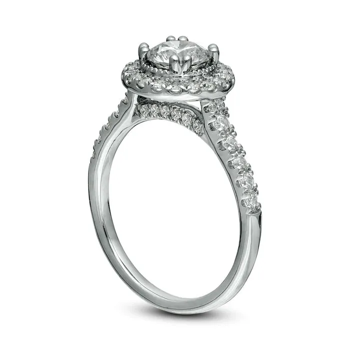 Rings Goldia 15 CT TW Natural Diamond Frame Antique VintageStyle Engagement Ring in Solid 14K White Gold Rings Goldia 15 CT TW Natural Diamond Frame Antique VintageStyle Engagement Ring in Solid 14K White Gold