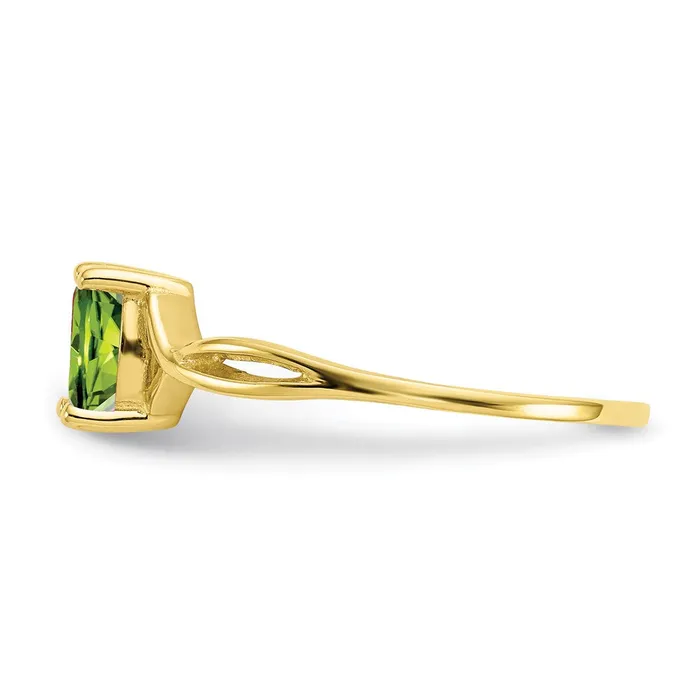 Rings Goldia 10K Yellow Gold Polished Geniune Peridot Birthstone Ring