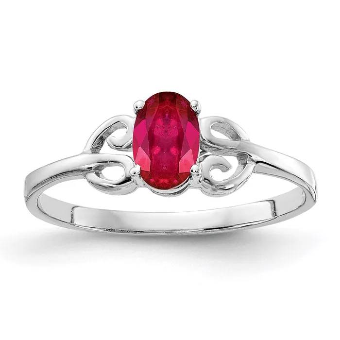 Rings Goldia 14k White Gold 6x4mm Oval Ruby ring