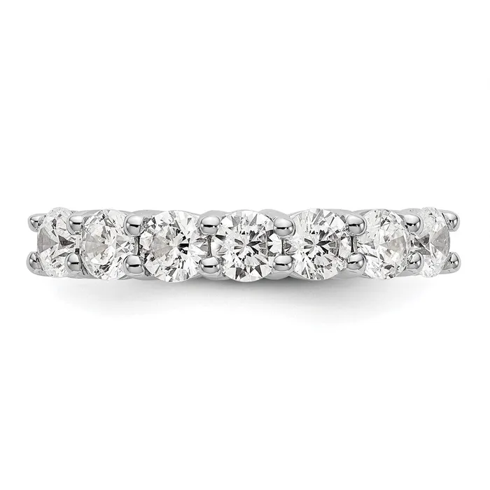 Rings Goldia 14k White Gold 7Stone Shared Prong 34 carat Complete Round Diamond Band