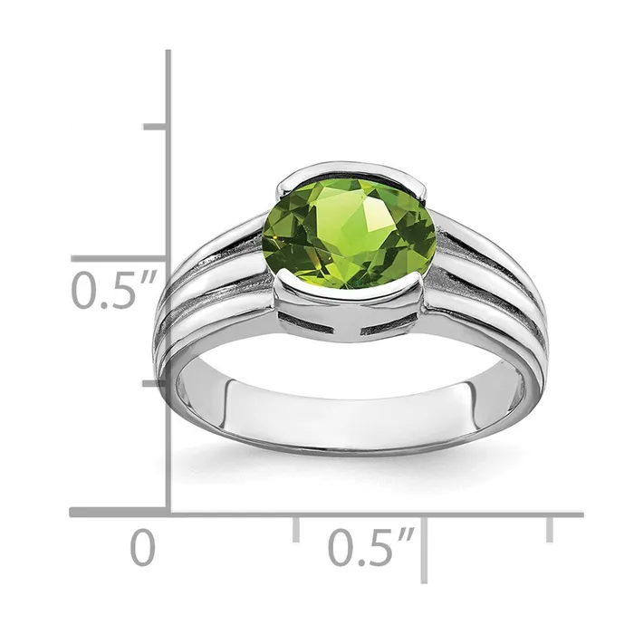 Rings Goldia 14k White Gold 8x6mm Oval Peridot ring