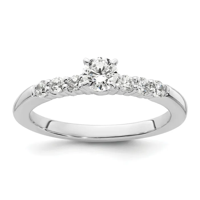 Rings Goldia 14K White Gold Lab Grown Diamond VSSI G Peg Semimount Engagement Ring