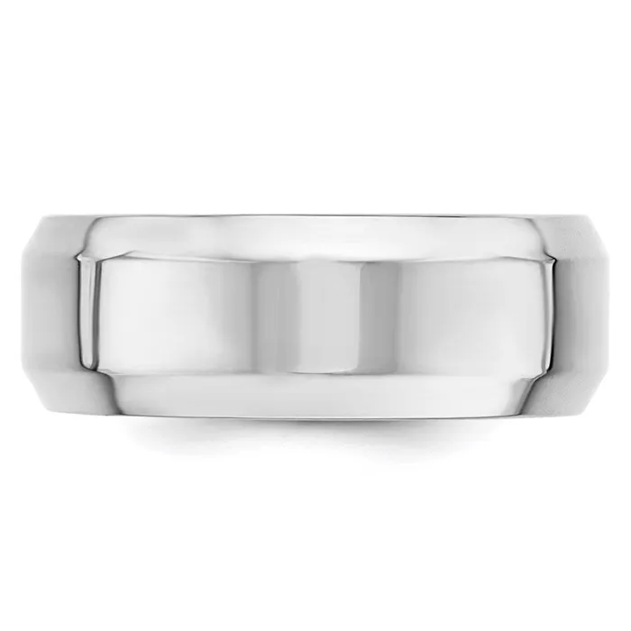 Rings Goldia Solid 10K White Gold 8mm Bevel Edge Comfort Fit MensWomens Wedding Band Ring Size 105 Rings Goldia Solid 10K White Gold 8mm Bevel Edge Comfort Fit MensWomens Wedding Band Ring Size 105