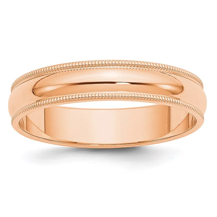 Rings Goldia Solid 14K Yellow Gold Rose Gold 5mm Milgrain HalfRound Wedding MensWomens Wedding Band Ring Size 6 Rings Goldia Solid 14K Yellow Gold Rose Gold 5mm Milgrain HalfRound Wedding MensWomens Wedding Band Ring Size 6