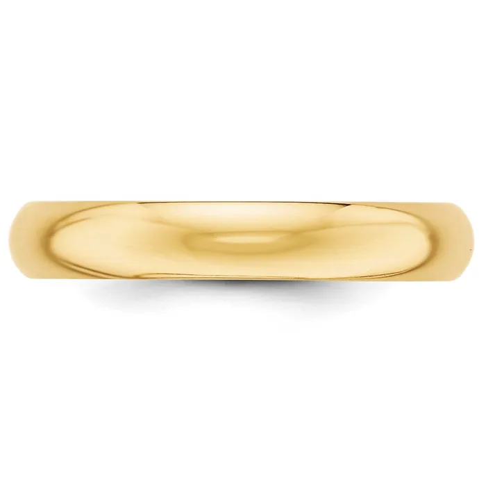 Rings Goldia Solid 18K Yellow Gold 4mm HalfRound Wedding MensWomens Wedding Band Ring Size 45 Rings Goldia Solid 18K Yellow Gold 4mm HalfRound Wedding MensWomens Wedding Band Ring Size 45