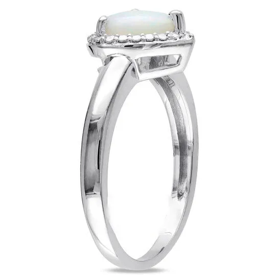 Rings JMS always Original Amour 78 CT TGW Opal Heart Ring in Sterling Silver Rings JMS always Original Amour 78 CT TGW Opal Heart Ring in Sterling Silver