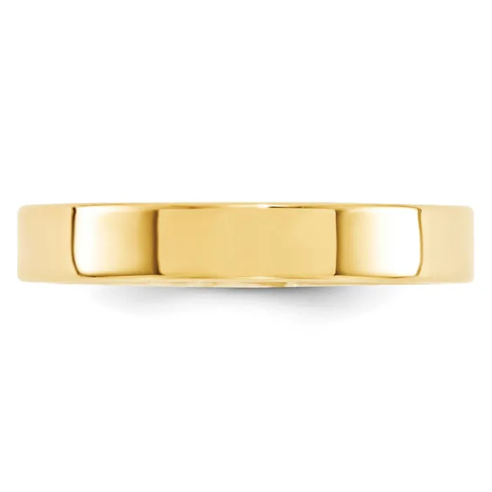 Rings Solid 14K Yellow Gold 4mm Standard Flat Comfort Fit MensWomens Wedding Band Ring Size 135 Goldia Rings Solid 14K Yellow Gold 4mm Standard Flat Comfort Fit MensWomens Wedding Band Ring Size 135 Goldia
