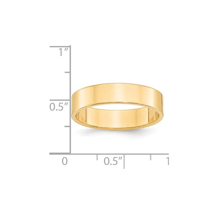 Rings Solid 14K Yellow Gold 5mm Light Weight Flat MensWomens Wedding Band Ring Size 75 Goldia Rings Solid 14K Yellow Gold 5mm Light Weight Flat MensWomens Wedding Band Ring Size 75 Goldia