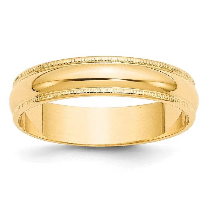Rings Solid 18K Yellow Gold 5mm Light Weight Milgrain Half Round MensWomens Wedding Band Ring Size 9 Goldia Rings Solid 18K Yellow Gold 5mm Light Weight Milgrain Half Round MensWomens Wedding Band Ring Size 9 Goldia