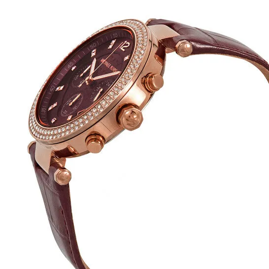 Watches JMS always Original Michael Kors Parker Chronograph Quartz Crystal Red Dial Ladies Watch MK6986
