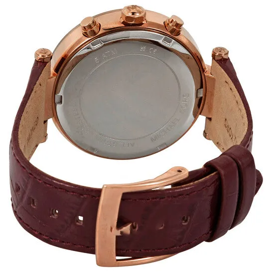 Watches JMS always Original Michael Kors Parker Chronograph Quartz Crystal Red Dial Ladies Watch MK6986