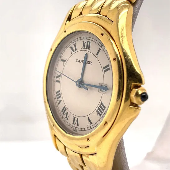 Watches JMS always Original Preowned Cartier Cougar Quartz Silver Dial Ladies Watch 887904 Watches JMS always Original Preowned Cartier Cougar Quartz Silver Dial Ladies Watch 887904